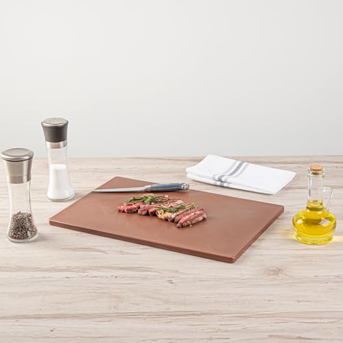 Tabla de Cortar Restaurantware-Chef 101 de 45,7 x 30,5 cm, Rectangular, Marrón, de Plástico, Antideslizante, Apta para Lavavajillas, Duradera y Sin Olores miniatura 3