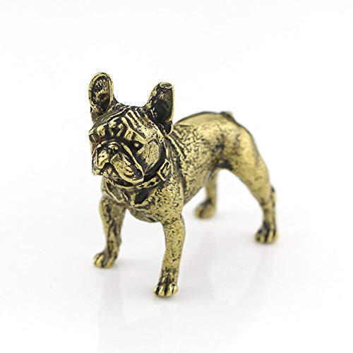 Figurines Dog Ornament Brass Miniature Model Small Accessories Home Vintage Animal Decoration