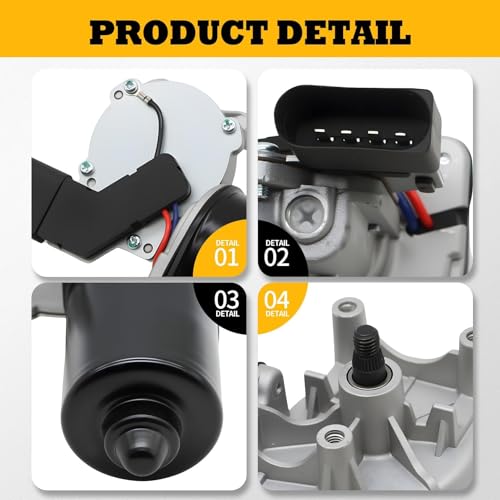 Image of Windshield Wiper Motor Compatible with Jetta 2011-2015 5C7955113D | Part number 5C6955113A, 5C6955121A, 6R1955119A, 5C6-955-113A, 5C6-955-121A
