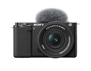 Sony ZV-E10K Systemkamera (APS-C) mit 16-50 mm f/3, 5-5, 6 II Power Zoom Kit-Objektiv – dreh- und schwenkbarer Bildschirm, Echtzeit-Augenautofokus, ideal für Vlogger & Einsteiger
