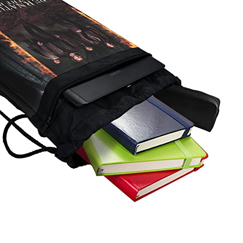 LOGOVISION Supernatural Fire Frame Drawstring Backpack Sports Bag Sackpack 17" x 13", Perfect for Gym, Yoga or Practice4