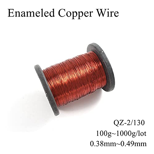0.38mm 0.41mm 0.44mm 0.47mm 0.49mm QZ-2/130 Enameled Copper Wire Magnetic Enamel Coil Wires Winding Magnet Cable Polyurethane (Color : 0.44mm, Size : 100g)