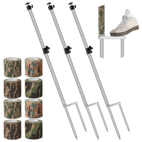 Estaca de acero inoxidable para cámara de caza MorningRo soporte regulable de alta resistencia