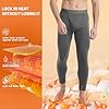 BAMBOO COOL Men's Thermal Underwear Long Johns Pants with Soft Lined Performance Base Layer Bottoms for Cold Weather 2 Pack