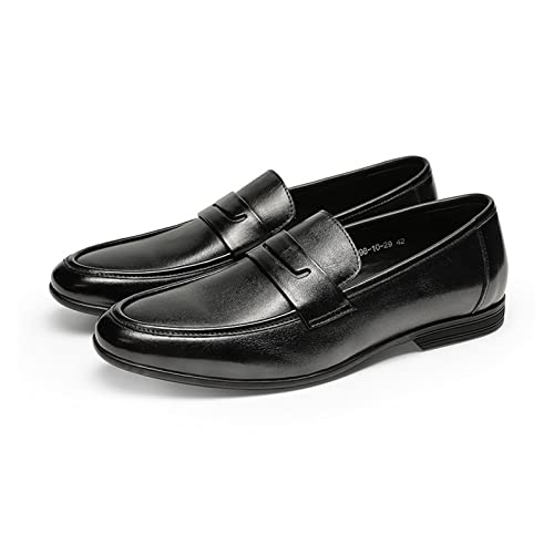 Loafers for Men Breathable Simple Penny Loafers Leather Slip Resistant Flexible Lightweight Fashion Slip-ons
