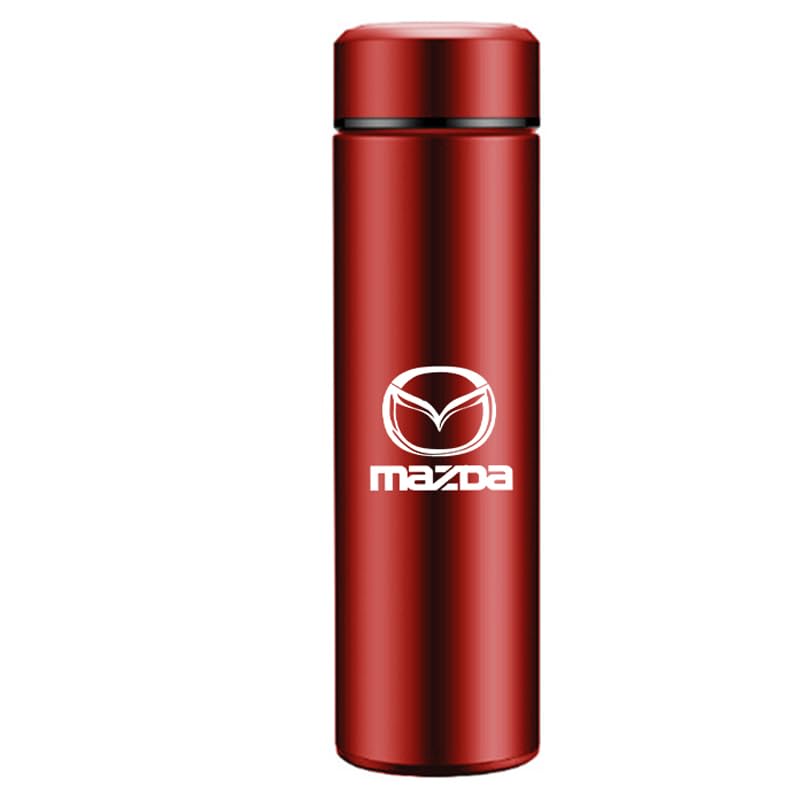 Car Water Bottle for Mazda Verisa 2004-2015, Car Travel Mug Insulated Tumbler Coffee MugInsulated Tumbler Leakproof Stainless Steel Thermo Flasks,Red