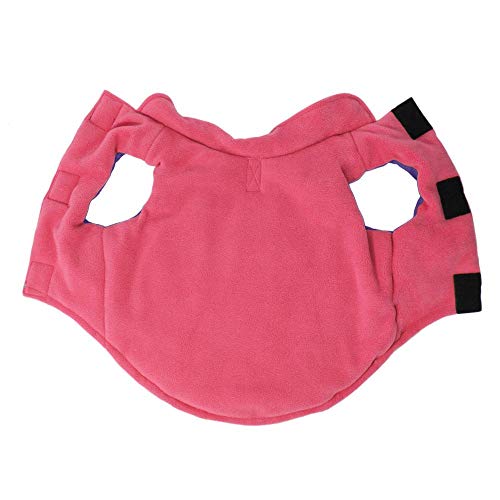 Image of Gooby Sports Vest Dog Jacket, Purple, Medium | Fleece-lined, water-resistant outer; 3-point hook-and-loop fit; Reflective lining; Leash attachment