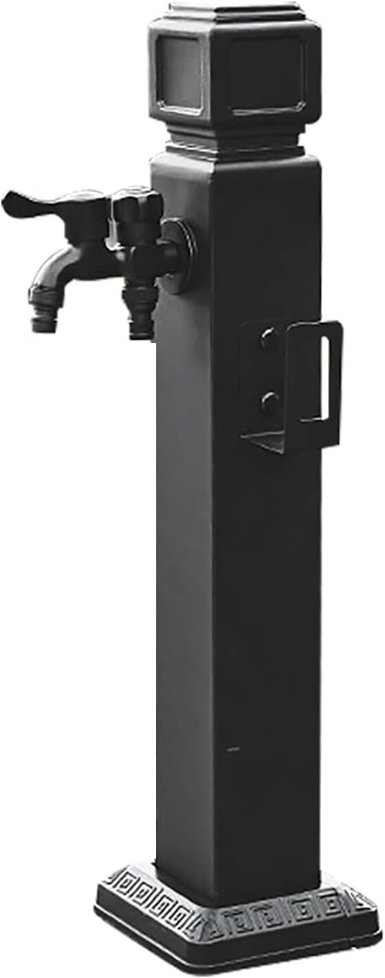 Rubinetto da giardino in acciaio inossidabile for esterni Cortile(Black,14.5 * 60cm)