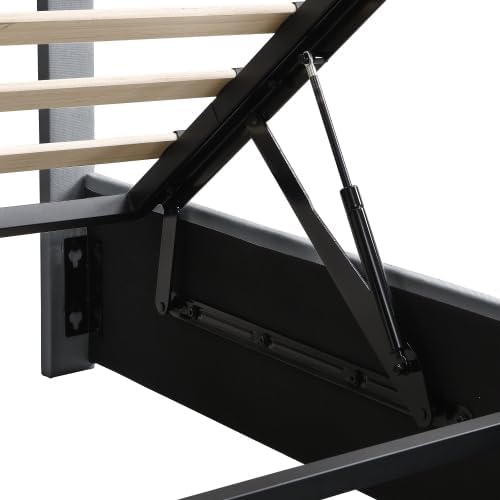 Miniatura 9 de Harper & Bright Designs Cama de plataforma tamaño Queen con almacenamiento inferior, marco de cama tapizado con cabecera y sistema de almacenamiento