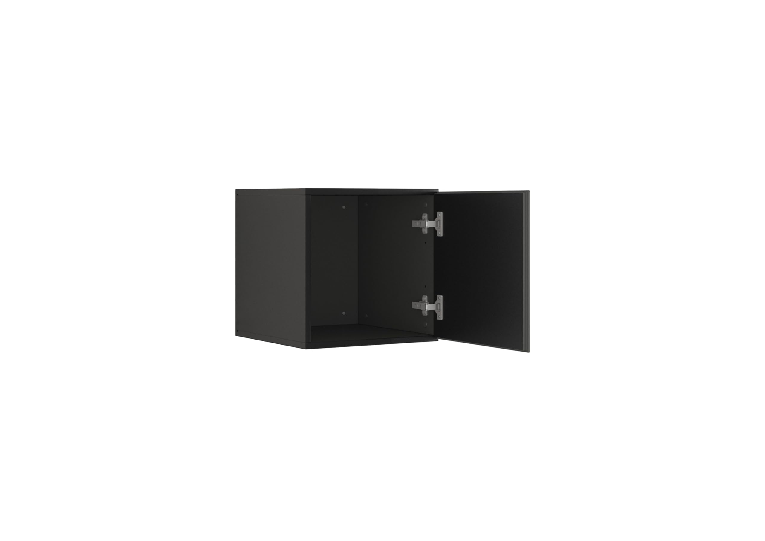 BMG Möbel Wohnzimmer Wohnwand Set 7-teilig MDF Softclose Anthrazit Matt