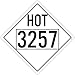 NMC DL85BTB25 Hot 3257 Misc Dot Placard Sign