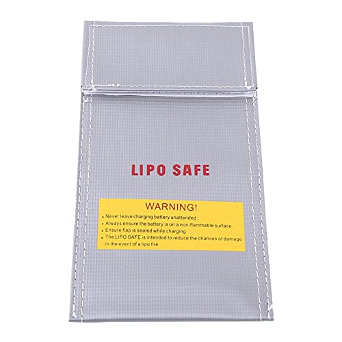 Lipo Guard Bolsa segura para batería Lipo, seguridad para batería RC Bolsa ignífuga Protección Lipo Guard Saco de carga Protector de bolsa, batería de litio Bolsa a prueba de explosiones 100 * 200 mm