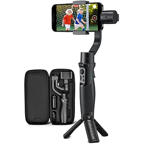 Smartphone Gimbal Stabilisator - hohem Stabilisator iSteady Mobile Plus 3-Achsen für Videoaufnahmen mit Gesichts/Objektverfolgung, 600° Auto Rotation, Handy Gimbal für Android und iPhone 14,13,12 PRO Cover