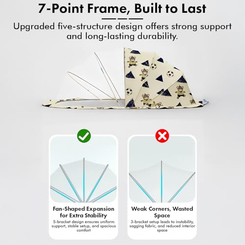 Image of StarAndDaisy Baby Mosquito net for Baby 0-12 Months for Infants, Toddlers Safe Baby, Breathable mesh-Mosquito Net for Baby's Peaceful Sleep, Baby Sleeping Mosquito net- Teddy Print
