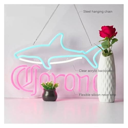 Néon LED baleine bleue intensité variable, cadeau idéal déco chambre