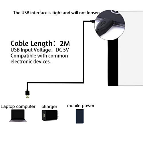 Lirunqiu 59 Pcs Diamond Painting A4 Led Light Pad Kit, 5D Diamond Painting Accessories Tool Kit Full Drill For Adults And Kids, Supplies Includes Storage Case, Pens,Stand,Pad Board And More #TOP2