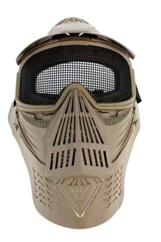 AMA Complete Protection Wire Mesh Airsoft Face Mask - TAN