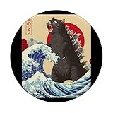 Zoom IMG-2 catzilla divertente giapponese amante gatto Zoom IMG-2 catzilla divertente giapponese amante gatto