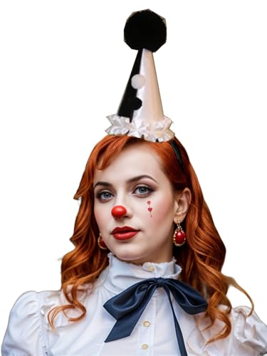 Unykaflor Adult jester hat The Court Jester Costume Accessories Clown Headband for Christmas Halloween Cosplay Party