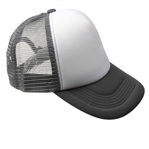 Image of TZ Promise Men Women Foam Trucker Hat Mesh Cap Solid Colors Lightweight with Adjustable Snapback Collection