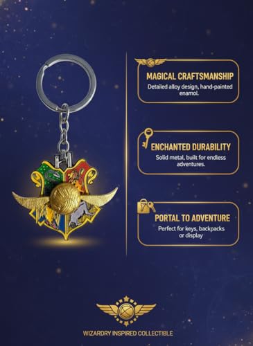 Image of Fashion fusion Harry Potter Rotating Metal Keychain for Car & Bike | Metallic Rotating Unique Keychain Keyring for Gifting