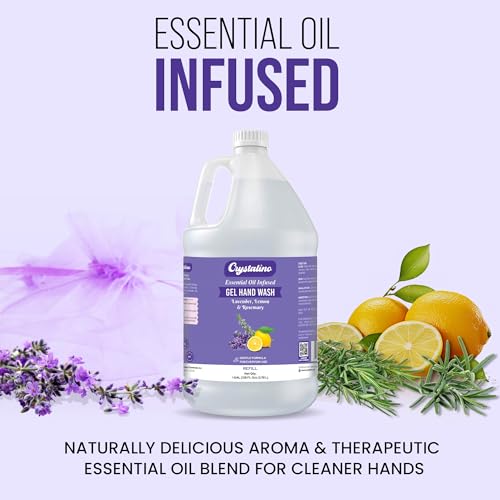 Image of Lavender Essential Oil Gallon Liquid Hand Soap Refill (1 Gal), Non-Toxic Bathroom Hand Wash Soap Bulk Non-Antibacterial, Jabon Para Manos, handsoap gallon bulk refill deals, 洗手液