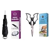 OTOTO Bundle of 2 NEW! Spookula Vampire Umbrella Unique Umbrella & NEW!! Elizabat Kitchen Scissors Cute Bat Kitchen Shears