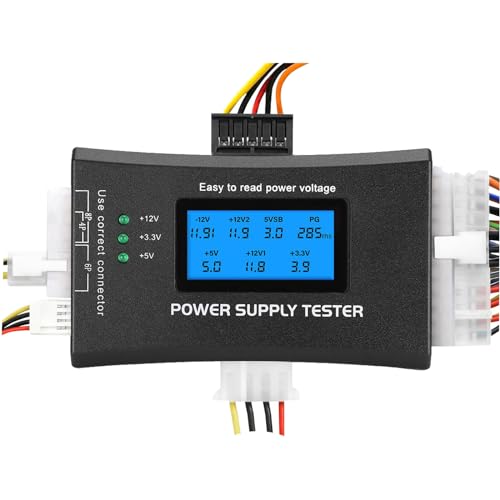 PC Netzteil Tester ATX Netzteil Tester für pc,20/24 4/6/8 Pin 1.8“ Digitaler LCD Bildschirm mit...
