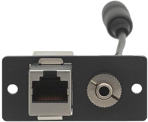 Kramer Electronics WA-45 3.5mm Stereo Audio & RJ-45 Wall Plate Insert, Single Slot, Black