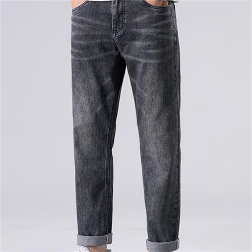 Men's Stretch Jeans – Slim Straight Blue Denim Pants, Casual Cowboys Trousers for Spring Fall4