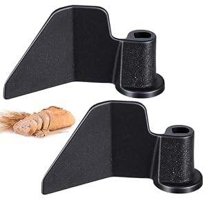 2 Stück Knethaken Brotbackautomat, Schwarz Karbonstahl Brotbackpaddel Ersatzteile für Brotbackautomaten, Universal Ersatz Mischpaddel Non-Stick zur Herstellung für Brotbackmaschine Maschine