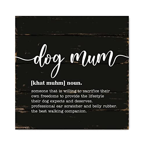 Panneau mural bois Dog Mum idée cadeau pour chambre amie