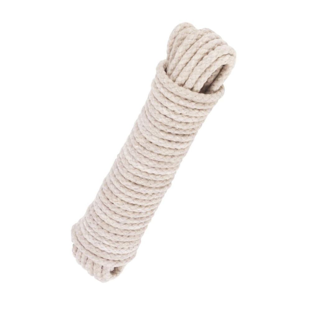 Concept4u White 8Mm Wax Cotton Sash Cord 10M Strong Braided Rope For Sash Windows Durable Twine For Diy Craft Gardening Packaging (Natural)