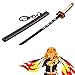 Portachiavi Katana Mini Giocattolo Cacciatore di Demoni, Spada Ruota Solare Kamado Tanjirou con Fodero Spada Modello di Arma Pendente Portachiavi in ??Metallo, per Amanti degli Anime (Rengoku)
