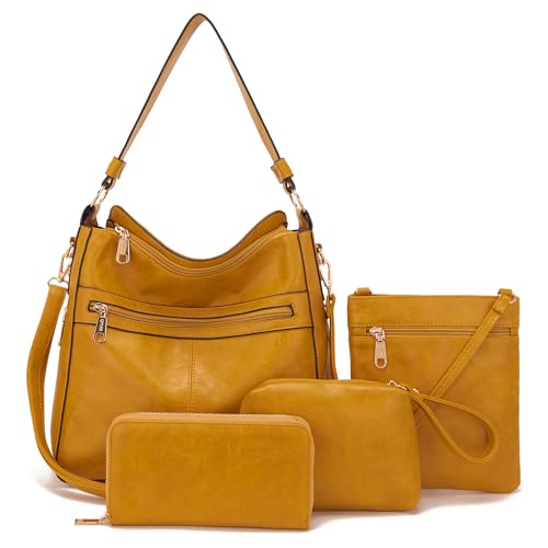 Image of Purses For Women Handbags And Wallet Set Large Hobo Crossbody Bag Ladies Purse Totes 4 PCS