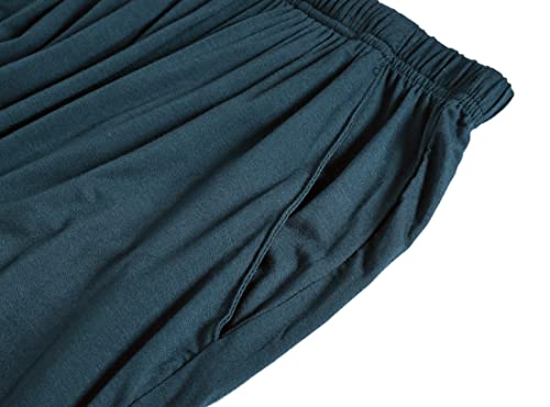 Image of JINSHI Men's Pajama Shorts Soft Comfortable Lightweight Elastic Drawstring Men Lounge Sleep Shorts with Pockets