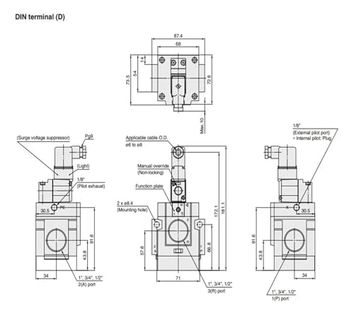 Électrovanne 3 voies VG342-4DZ-06A à commutation rapide pour optimiser le débit d'air