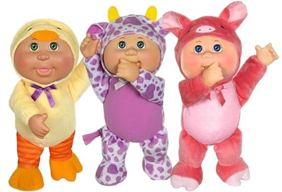 Cabbage Patch Dolls Barnyard Friends 3-Pack - 9 Inch CPK Kids Dolls - Collectible Cuties (Barnyard Friends)