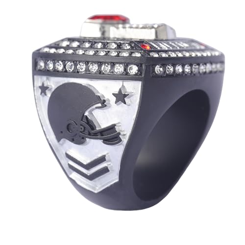 Image of 12 pcs Pack FFT02 6 Styles Football Championship Trophy Ring Champion and Finalist Awards Finger Size 9