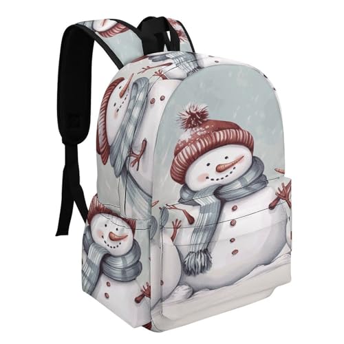 Winter Snowman Printed Backpack Water-Resistant Pack Stylish Bag Lightweight Travel Backpack2