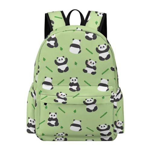 Pandas Backpack 17 Inch Cartoon Pandas Backpack Large Capacity Daily Commuter