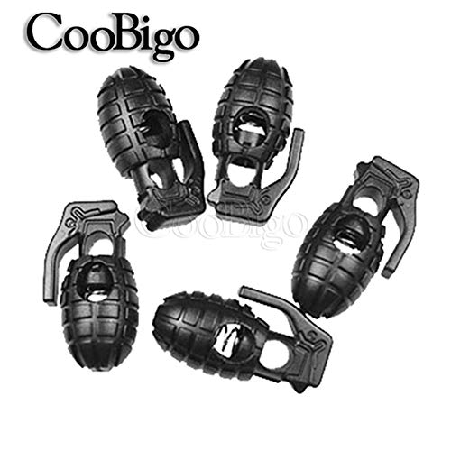20Pcs Black Plastic Grenade Cord Lock Stopper For Paracord Shoes Lace Sportwear #TOP4