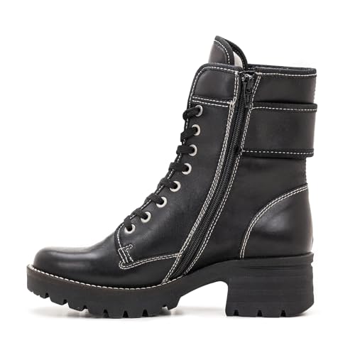 Dromedaris chunky lace-up boot with inside zip-Kanga3