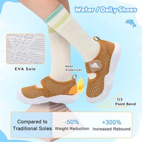 Image of BARERUN Toddler Water Shoes Infant Baby Swim Shoes Kids Barefoot Sandals