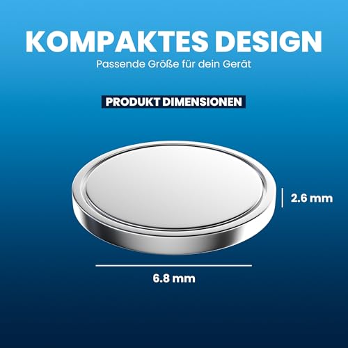 CR1216 Batterie Knopfzelle, 5er Pack, 3V Alpalium, Hohe Leistung für Fernbedienungen, Schlüsselanhänger, CPUs, tragbare und medizinische Geräte, CR 1216 Premium Qualität & Lange Lagerfähigkeit