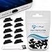 PortPlugs - Anti Dust Plugs - Compatible with iPhone 7, 8 Plus, X, XS, XR (10 Pack) - Port Cleaning Brush Included (Black)