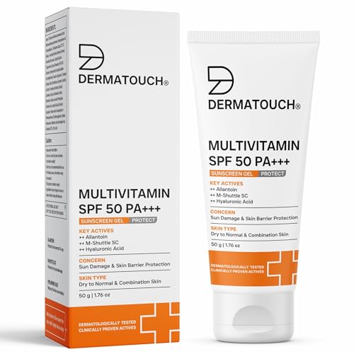 DERMATOUCH Multivitamin SPF 50 PA+++ Sunscreen Gel For All Skin T...