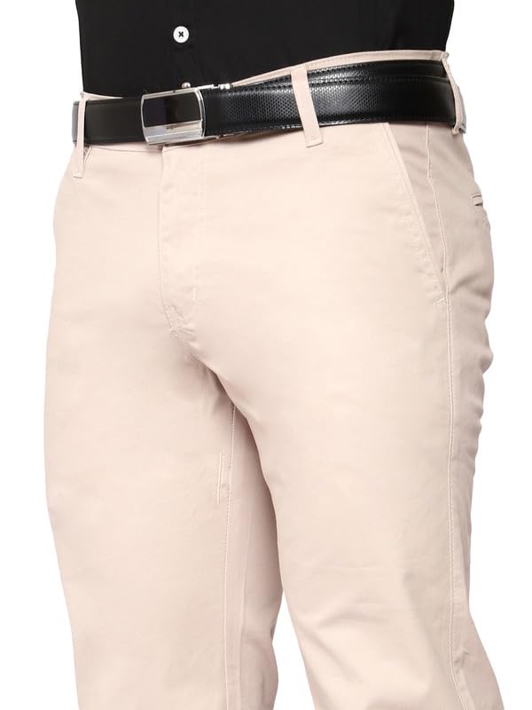 Image of Men's Stretchable Casual Pants | Slant Pocket Chinos | Trousers (Slim Fit)