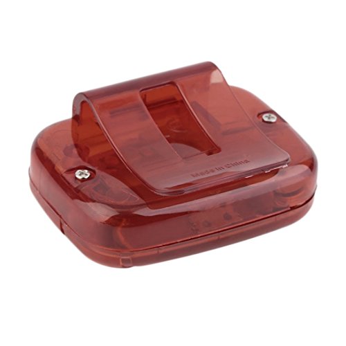 Relógio Pedômetro Digital Clip Contador Passos Cor Vermelho Transparente Distância Calorias Km Corri