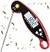 Digital Fleischthermometer, 12cm Küchenthermometer, Schnelles Präzises Instant Read Grillthermometer mit Hintergrundbeleuchtung, Flüssigkeiten Truthahn-Frittieren Und Grill Bratenthermometer-Faltbar